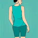 sleeveless teal-colored tank top image